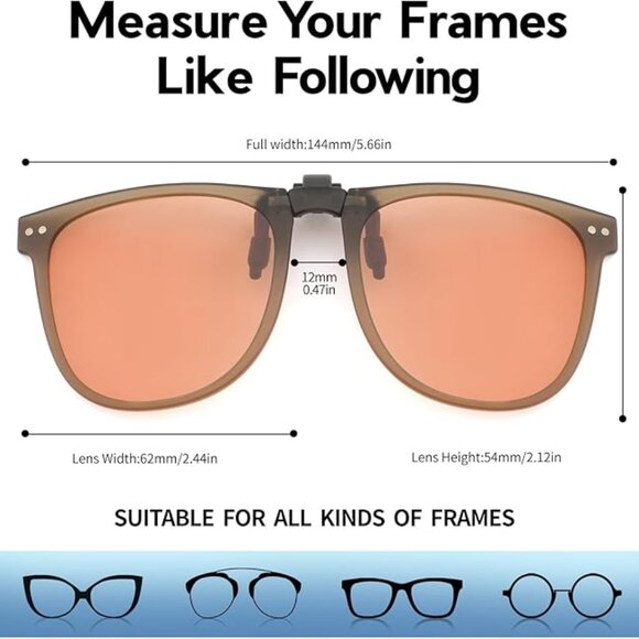 Clip-On, Flip-Up, Foldable Polarized Sunglasses (NWOT) - Picture 9 of 11